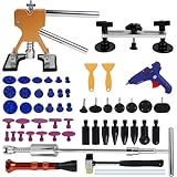 Putentfun Ausbeulwerkzeug,66PCS Beulen Reparaturset Auto,Dellen Reparaturset Auto mit Gleithammer,Einstellbare Breite Golden Lifter,Ausbeulreparatur-Set Kann 98% der Autodellen Reparieren
