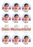 12 Muffinaufleger ca. 6 cm zum selbst ausscheiden mit Wunschbild, Cupcakes Muffinsbild Geburtstag Fondant 0215W
