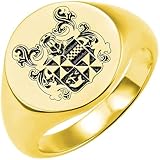 Benutzerdefinierte Familienringe | Erbschmuck Geschenk für Ihn | Personalisierte Crest Ring | Siegelring Crest | Scottish Clan Familienwappen Schmuck | Familienwappen Ringe | Wappen Siegelring (1)