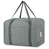 Narwey für Ryanair Handgepäck 40x20x25 & Handgepäck Tasche für Flugzeug - Faltbare Reisetasche Damen & Weekender Damen - Handgepäck Koffer 20L (Grau)