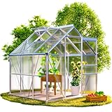 GARDEBRUK® Gewächshaus Aluminium 3,6m² mit Fundament...