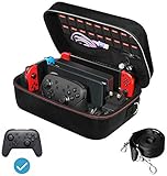 ivoler Tasche Kompatibel mit Nintendo Switch/Nintendo Switch OLED, Deluxe Harte Tragetasche Schutz Portable Switch Schutzhülle Hülle Schutztasche für Switch Konsolle, und Andere Zubehör