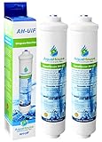 2x AquaHouse AH-UIF Kompatibel Externer Kühlschrank Wasserfilter passt für Samsung DA29-10105J LG 5231JA2010B Haier 0060823485A (ersetzt nur externe Filter)