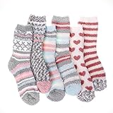 Blu Ninfee Kuschelsocken Damen Flauschige Kuschel Socken 6...