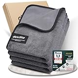 Deedlite Shiny Bath Wipes XXL Trockentuch Dusche, Fast Dry Auto Trockentuch, Mikrofasertücher, Premium Tuch für Auto, Duschkabine, Haushalt, Camping (40x60cm, 3 Stück)