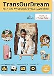 TransOurDream Echt Holz Wärmetransferpapier für Tintenstrahldrucker (10 Blatt, A4+1 Bauwollstoff), bedruckbares Transferpapier zum Aufbügeln für Holz (D-14-1.0-10)