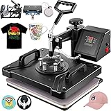 VEVOR Transferpresse 5 in 1 Heißpresse Maschine 38x30cm T-shirt Presse Maschine Hitzepresse Maschine DIY Heat Press mit Digitaler LED-Temperatur- und Zeitcontroller