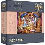 Trefl TR20146 erwachsene-1000 Teile, Wood Craft, unregelmäßige Formen, 100 Tierfiguren, hochwertiges modernes, DIY, für Erwachsene und Kinder ab 12 Jahren,holzpuzzle Holz, Zauberkammer Puzzle, 1000
