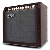 Rocktile AA-30 BN Eric Akustikverstärker - 30 Watt - 2 Kanäle (Mikrofon und Gitarre) - 10' Speaker + 2,5' Hochtöner - AUX-Eingang und Line Out - Chorus- und Hall-Effekt - Braun