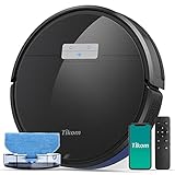 Tikom G8000 Pro Saugroboter mit Wischfunktion 2 in 1, Staubsauger Roboter, 4500Pa Starke Saugkraft Roboterstaubsauger, Selbstaufladend, WLAN, 150Mins Max, für Tierhaare, Teppich, Hartboden