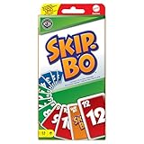 Mattel Games Skip-BO, Kartenspiele für die Famile, Perfekt als Kinderspiel, Reisespiel oder Spiel für Erwachsene, Gesellschaftsspiel, für 2-6 Spieler, ab 7 Jahren, 52370