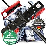 toolmacher Teleskop Waschbürste 6m [inkl. Photovoltaik Schneeschieber] - Teleskopstange Fensterreinigung - Waschbürste mit Teleskopstiel - Photovoltaik Waschbürste & Schneeschieber - 5 Jahre GARANTIE