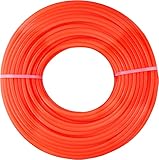 CON:P Trimmerfaden 2,4 mm x 25 m - Ersatz-Faden für Rasentrimmer-Spulen - Runder Querschnitt - rot / Mähfaden / Trimmerschnur für Motorsense / CMB322425