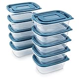 EFISH 10PCS Rechteck Kunststoff Portion Box Sets mit Deckel.Food Aufbewahrungsbox, Behälter Sets, Lebensmittellagerung, Lebensmittelbehälter, Kunststoff-Lebensmittelbehälter,500 ML Pro Box.