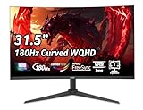 acer Nitro XZ322QU V3 Gaming Monitor 31,5 Zoll (80 cm Bildschirm) WQHD, VA, 180Hz DP, 144Hz HDMI, 1ms(VRB), 2xDP 1.4, 2xHDMI 2.0, Curved, höhenverstellbar, FreeSync