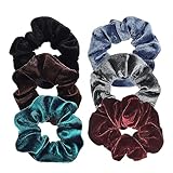 ILamourCar 6 Stück Haargummis Velvet Scrunchies Samt für Mädchen, Haar Gummibänder Haarbänder Elastischer Bunte Haarschmuck Haarseil für Mädchen Damen Frauen Pferdeschwan