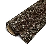 Siser Glitter HTV 30,5 cm x 91,4 cm Rolle – zum Aufbügeln auf Wärmetransfer-Vinyl schwarz / goldfarben