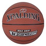 Spalding - Max Grip - Basketball - Größe 7 - Basketball - Zertifizierter Ball - Komposit-Basketball - Outdoor - Rutschfest - Hervorragender Grip - Offizielles Gewicht und Größe