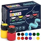 Decola - Porzellan Farben Set | 12x20ml Permanente Farbe...