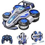 Ferngesteuertes Auto ab 6 7 8 9 10 11 12 Jahren Jungen Outdoor Spielzeuge, RC Auto Kinderspielzeug 4WD 25KM/H Blau Spielzeugauto mit LED-Licht und Musik Remote Control Car 2.4GHz Geschenk für Kinder