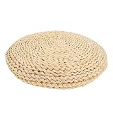 HOLIDYOYO 1Stk Strohkissen Bodenkissen Sitzgelegenheiten für Kinder Bodenkissen für Erwachsene meditationsmatte Meditation Cushion mats runden runde Unterlage Meditationskissen Rattan-Matte