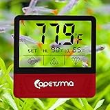 Capetsma Aquarium Thermometer, digitales Aquarien Thermometer mit LCD-Display, Touchscreen und Flash-Alarm, accurate Temperatursensor für Süßwasser und Meerwasser