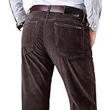 Enrico Cordhose, Herren-Cordhose, Herren-Cordhose Mit Geradem Bein, Freizeithose Mit Geradem Bein Und Flacher Vorderseite, Klassisch Lässig Und Schick Für Herbst Und Winter (Kaffee,32)
