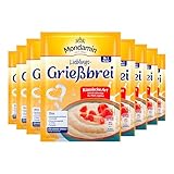 Mondamin Grießbrei Klassische Art für ein süßes Dessert schnell zubereitet, nur Milch zugeben 8x 89 g