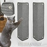 JanYoo Katze Kratzschutz Katzenkratzmatte Sisal Katzenkratzmatte Kratzmatte für Katze Katzenkratzmatte für Sofa Möbel Tür Kratzschutz 60 × 25 cm(Grau)