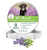 MC-Royal® Premium Zeckenhalsband für Hunde - Effektiver Schutz vor Ungeziefern - wasserdicht und verstellbar - bis zu 8 Monate Zeckenschutz mit 100% natürlichen Inhaltsstoffen