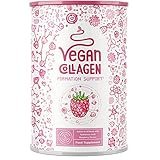 Vegan Collagen Formation Support mit Hyaluronsäure, Vitamin C aus Camu-und Silicea - Pflanzliche Alternative zu konventionellem Pulver - für Haut, Haare, Nägel - Himbeere - 400g Kollagen