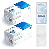 AIESI® Alkoholtupfer Isopropylalkohol 70% Abmessungen 65x30 mm einzeln verpackt (Packung mit 200 stück) HOSPIPADS