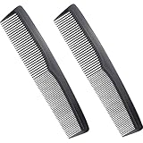 2 Stücke Kamm,haarkamm,Kamm Männer,Hair Comb,Herren Kamm,Haar Kamm,Haarkamm Männer,Styling Kamm,Multifunktionaler Friseur Kamm,Antistatischer,Breiter Zahnkamm+Feine Zahnung,18.7cm