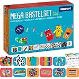 Smowo® Mega Bastelset Starterset - Bastelbox Mix - mit kreativen Bastelideen - Bunte Bastelbedarf Box zum basteln für Mädchen und Jungen