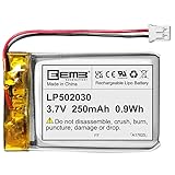 EEMB Lithium Polymer Akku 3,7 V 250mAh 502030 Wiederaufladbarer Lipo-Akku mit JST-Anschluss für VXI Blue Parrott – bestätigen Sie die Polarität des Geräts und des Anschlusses vor dem Kauf(1)