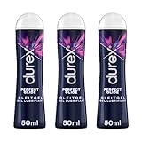 Durex Perfect Glide Erlebnisgel- Silikonbasierendes Gel, mit andauernder Gleitfähigkeit in einer praktischen Dosierflasche für vaginalen und analen Sex geeignet 3 x 50 ml