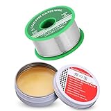 Lötzinn 0.8mm mit 10g Lötpaste, Lötzinn Bleifrei mit Kolophonium kern, Lötzinn mit Flussmittel 20g, Lötdraht für die Reparatur und den Heimwerker von Elektronischen Elektrischen Lötkomponenten