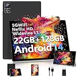 GOODTEL Tablet 11 Zoll, 16GB RAM, 256GB Speicher, Android 15, WiFi 6, 10000mAh Akku, 13MP+5MP Kamera, Schwarz