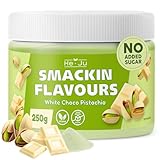 He-Ju Flavour Pulver Weiße Schokolade Pistazie 250g vegan, VERBESSERTE REZEPTUR, White Choco Pistachio Geschmackspulver ohne Kalorien