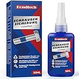 Schraubensicherung Mittelfest 50ml, Blau Schraubenkleber für Metallgewinde, Muttern, Bolzen und Befestigungselemente, Anaerobic, hitzebeständig