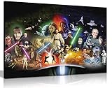 Filmposter Star Wars-Collage Kunstdruck auf Leinwand, gerahmt, 76,2 x 50,8 cm