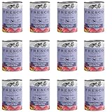 Fresco Complete-Menü Lamm mit Zucchini, Apfel und Chiasamen | 12er Pack | 12 x 400 g | Nassbarf für Hunde | Wichtige Vitamine & Nährstoffe | Grob zerkleinertes Naturprodukt
