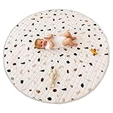 Gesteppte Krabbeldecke Baby 150cm, Konfetti – extra Dicke 1,5cm weiche Baby Krabbelmatte – Baby Spielmatte mit Rutschfester Unterseite zum Krabbeln, Laufgitter – maschinenwaschbare Baby Spieldecke