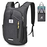 SKYSPER Rucksack Herren 10L Klein Wanderrucksack Faltbarer Tagesrucksack Daypack für Wandern Fahrrad