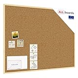 ALLboards Pinnwand mit Holz Rahmen 120x90cm Korktafel Korkwand Pinnwand Kork