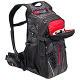 Rapala Unisex-Adult Rucksack zum Angeln Urban Back Pack-25L Angeltasche-Verstellbare Gurte-Angelrucksack mit Rutenhalter und Abnehmbarem Bauchgurt-viele Fächer Tasche, Tarnfarben Schwarz, Einzigartig