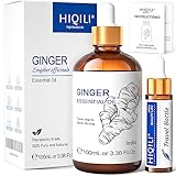 HIQILI Ingweröl 100ml, 100% Natürliche Ätherische Öle Ingwer, Aromatherapieöl für Aroma Diffusor, Haarwachstum