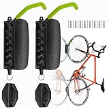 Mucek Schwenkbare Fahrrad Wandhalterung, 2 Stück Fahrradhalterung Wand, Vertikaler Fahrradständer für Garage, Fahrrad Aufhängung Belastbar bis 30kg, für Garagen und Innenräume