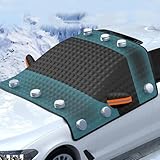 Frontscheibenabdeckung Auto Winter,Windschutzscheibenabdeckung Auto mit 12 Magnet,Scheibenabdeckung Auto Winter,Windschutzscheibe Abdeckung Faltbare,Auto Winterabdeckung für Die Meisten Autos und SUV