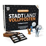 DENKRIESEN - Stadt-Land VOLLPFOSTEN® Brettspiel - Intelligenz ist relativ. | Geschenkidee | ab 4 Spielern | in Teams Spielen (Brettspiel)